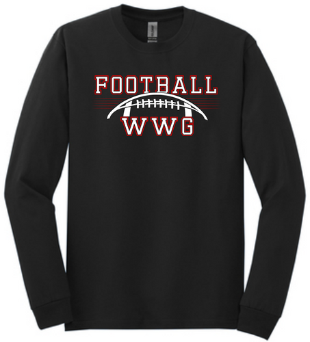 WWG Football : Option 1 - Gildan Long Sleeve Shirt - Unisex Black