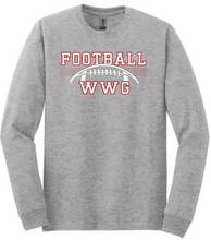 Load image into Gallery viewer, WWG Football : Option 1 - Gildan Long Sleeve Shirt - Unisex Grey
