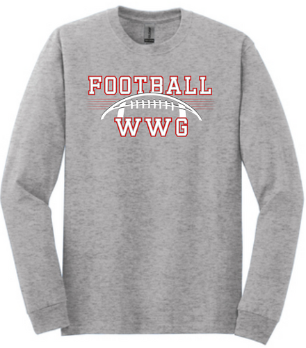 WWG Football : Option 1 - Gildan Long Sleeve Shirt - Unisex Grey