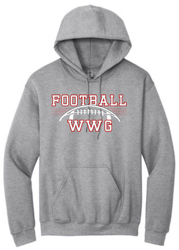 WWG Football : Option 1 - Gildan Hoodie - Unisex Grey