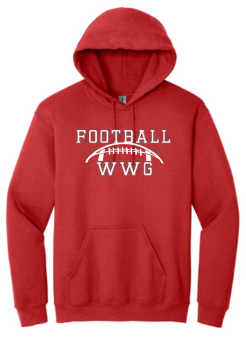 WWG Football : Option 1 - Gildan Hoodie - Unisex Red