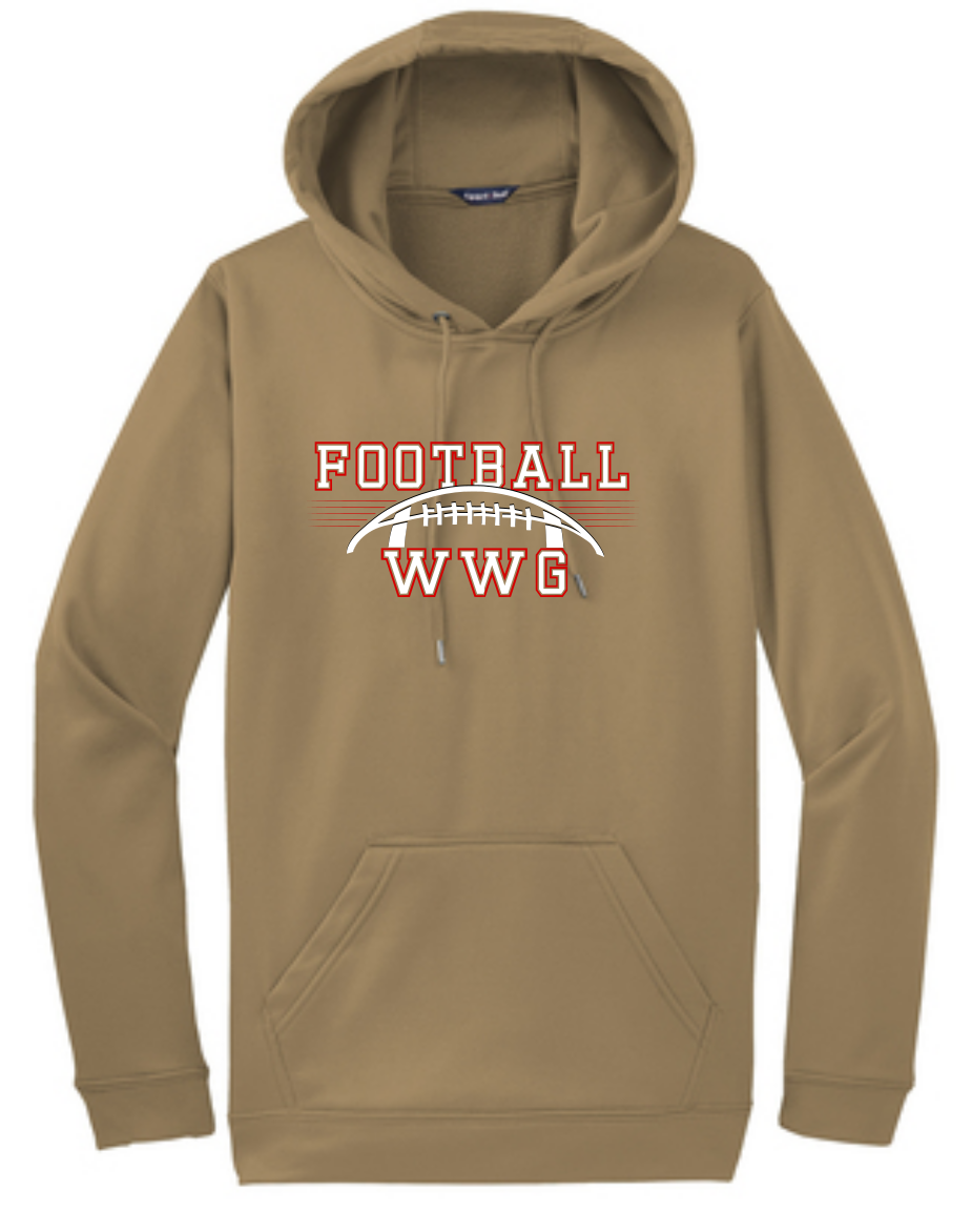 WWG Football : Football Option 1 - Sport-Tek Hooded Sweatshirt - Unisex Brown