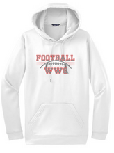Load image into Gallery viewer, WWG Football : Football Option 1 - Sport-Tek Hooded Sweatshirt - Unisex White