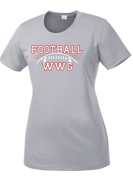 WWG Football : Option 1 - SportTek TShirt - Ladies Silver