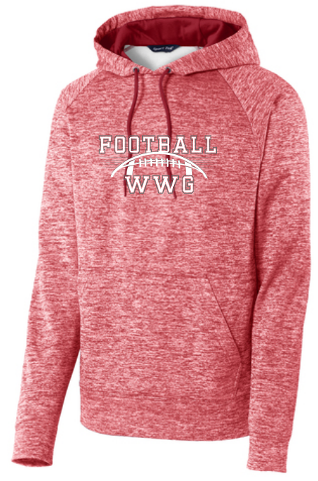 WWG Football : Football Option 1 - SportTek Electric Heather Sweatshirt - Unisex Red