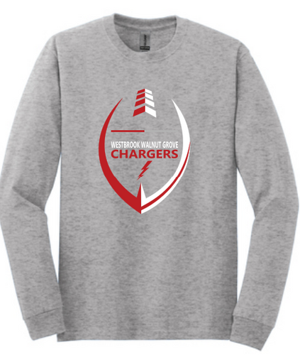 WWG Football : Option 2 - Gildan Long Sleeve Shirt - Unisex Grey