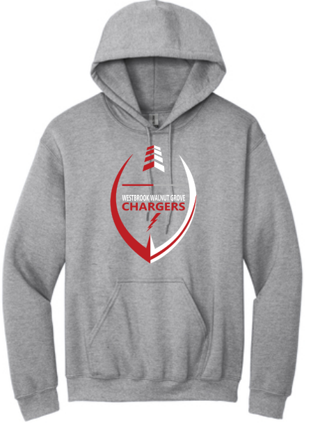 WWG Football : Option 2 - Gildan Hoodie- Unisex Grey