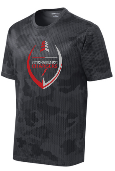 WWG Football : Option 2 - Sport-Tek Youth CamoHex Tee - Grey