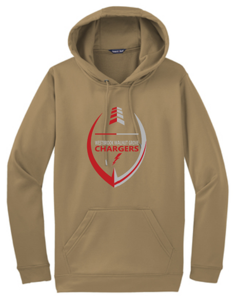 WWG Football : Football Option 2 - Sport-Tek Hooded Sweatshirt - Unisex Brown