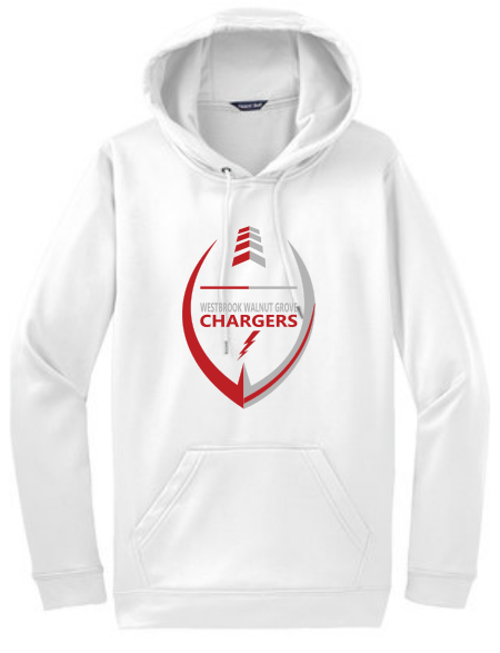 WWG Football : Football Option 2 - Sport-Tek Hooded Sweatshirt - Unisex White
