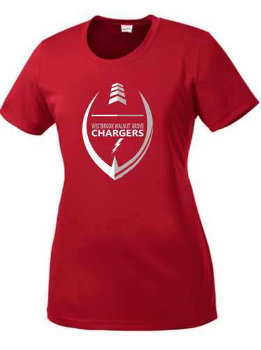 WWG Football : Option 2 - SportTek TShirt - Ladies Red