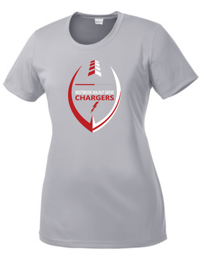 WWG Football : Option 2 - SportTek TShirt - Ladies Silver