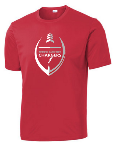 WWG Football : Option 2 - SportTek TShirt - Unisex Red