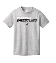 Load image into Gallery viewer, WARRIOR WRESTLING Port &amp; Company Youth Ash or Black Core Cotton Tee Design 1