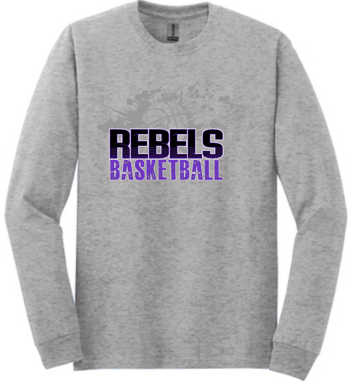 MCC Rebels Basketball 2022 : Gildan Long Sleeve Shirt - Unisex Grey