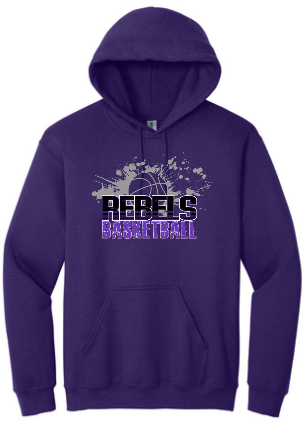 MCC Rebels Basketball 2022 : Gildan Hoodie- Unisex Purple