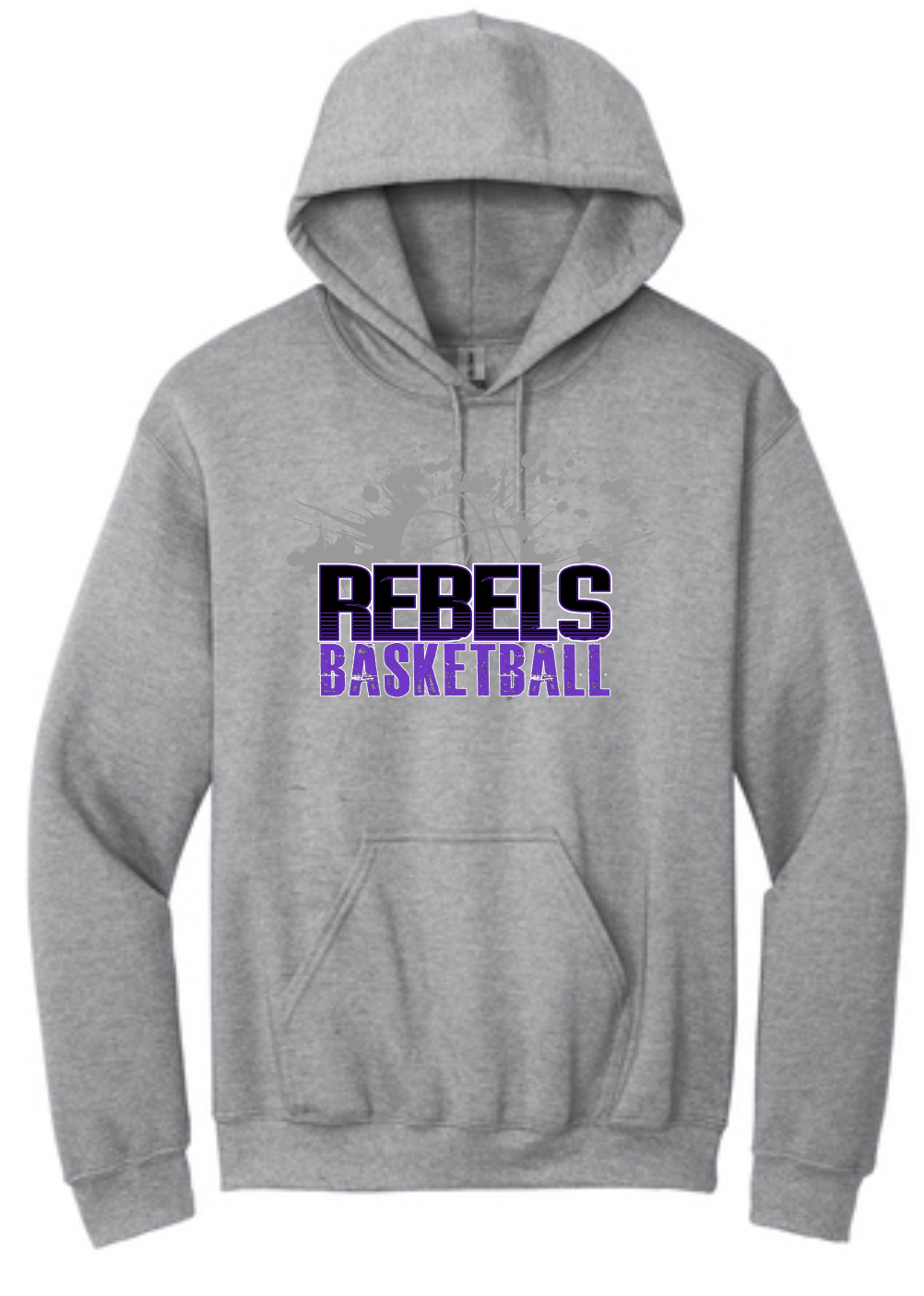 MCC Rebels Basketball 2022 : Gildan Hoodie- Unisex Grey