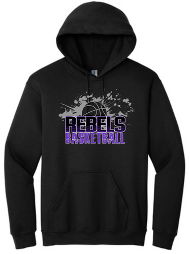 MCC Rebels Basketball 2022 : Gildan Hoodie- Unisex Black