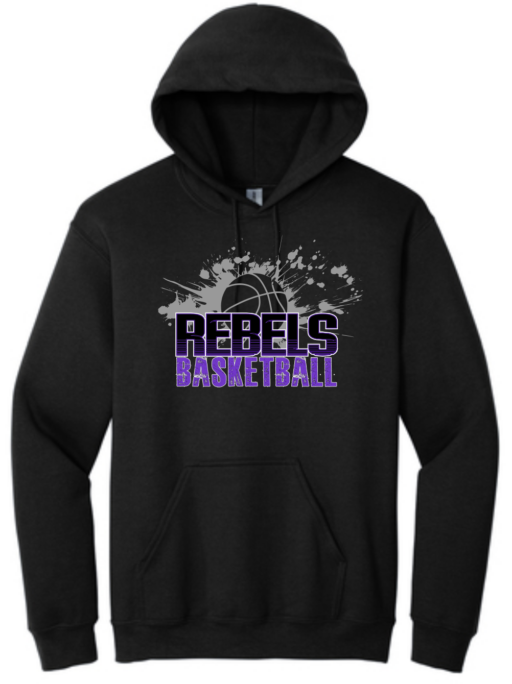 MCC Rebels Basketball 2022 : Gildan Hoodie- Unisex Black