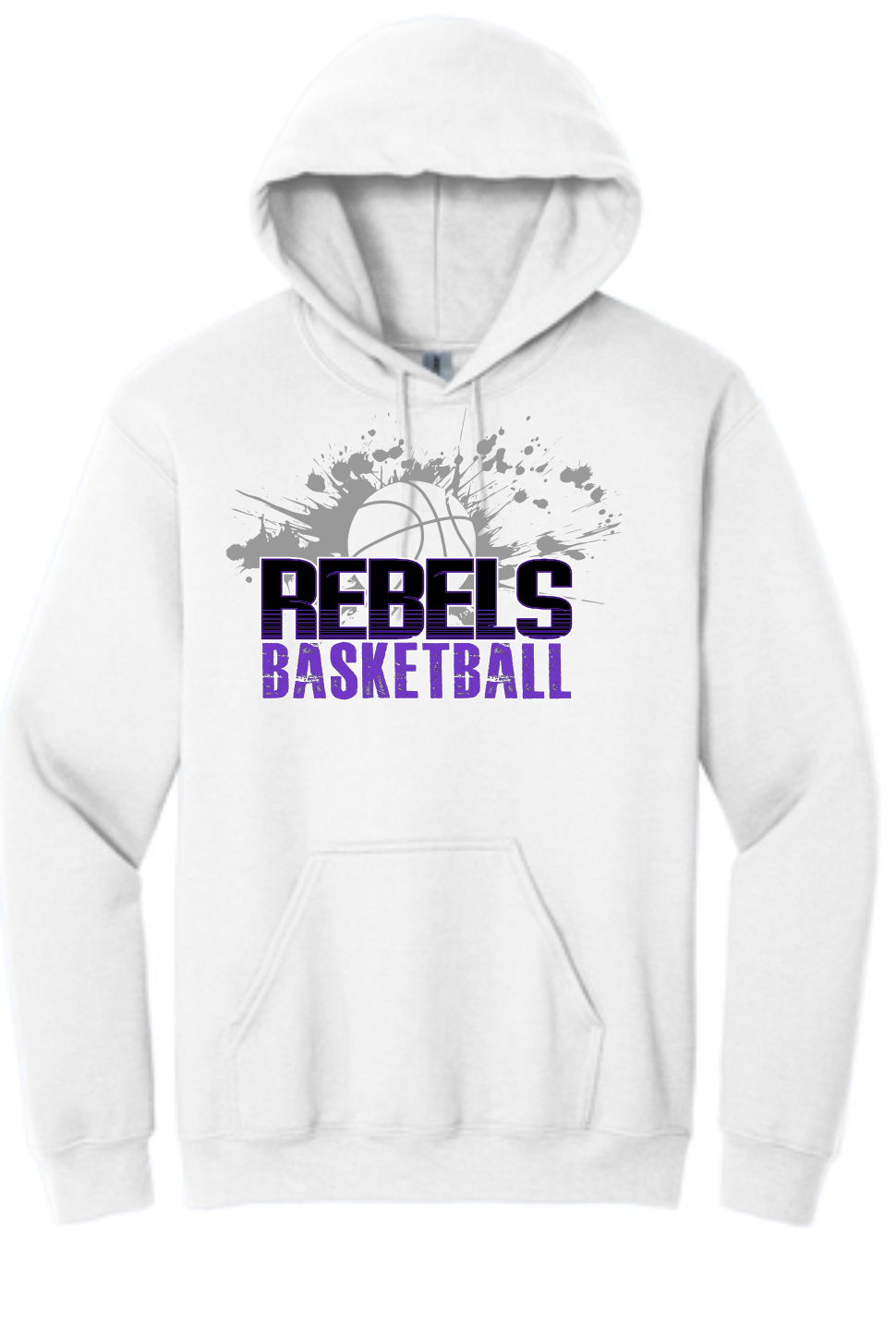 MCC Rebels Basketball 2022 : Gildan Hoodie- Unisex White