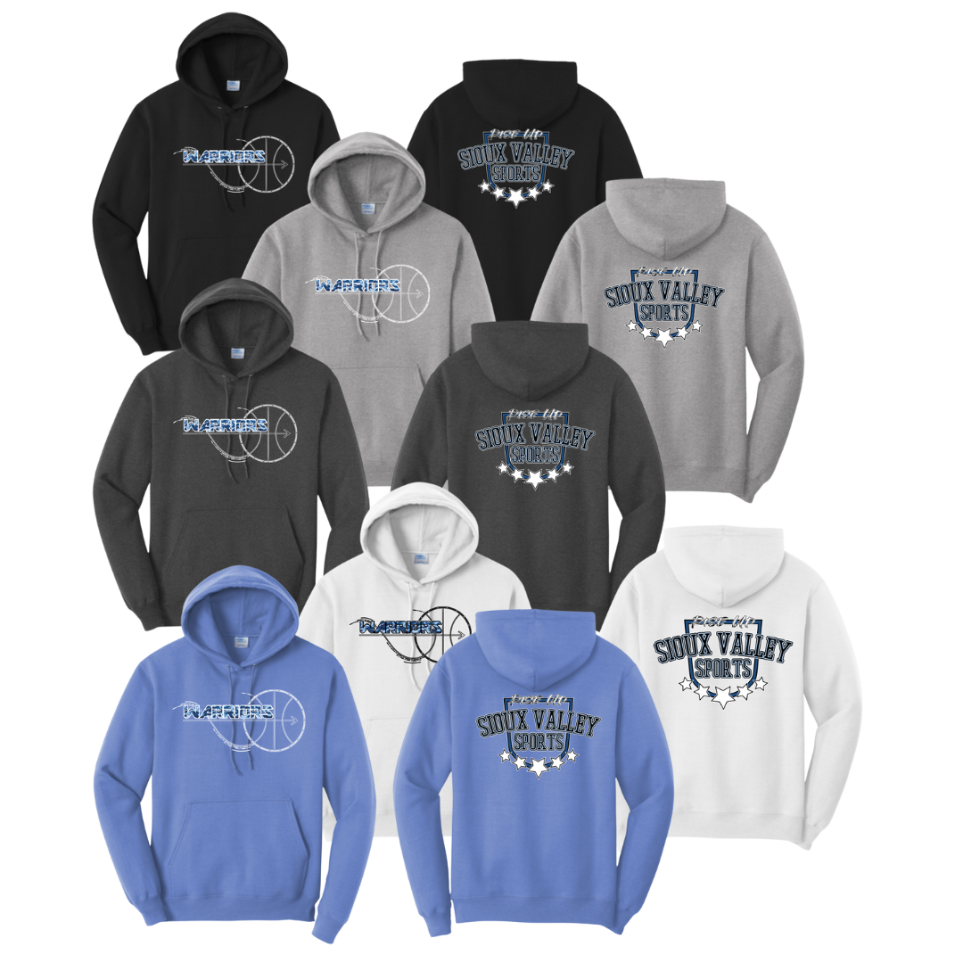SVS Warrior Basketball : Port & Company® Core Fleece Pullover Hooded Sweatshirt