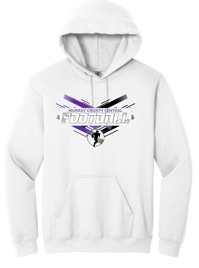 MCC Football : Gildan Hoodie- Unisex White