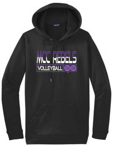 MCC Volleyball 2022 : Sport-Tek Hooded Sweatshirt - Unisex Black