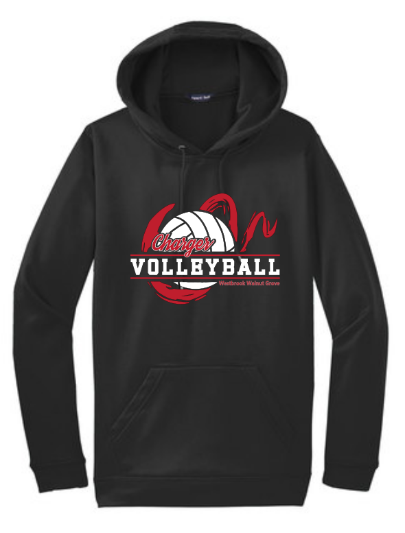 WWG Volleyball : Sport-Tek Hooded Sweatshirt - Unisex Black