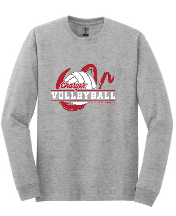 WWG Volleyball : Gildan Long Sleeve Shirt - Unisex Grey