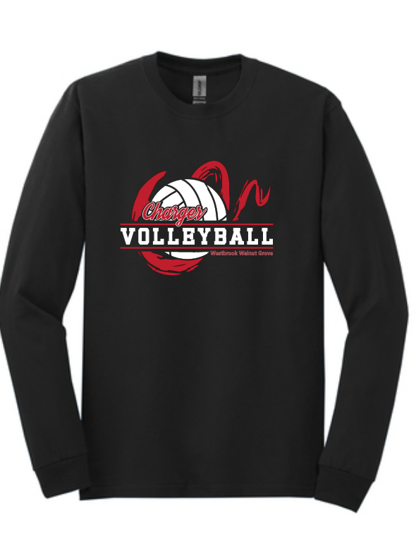 WWG Volleyball : Gildan Long Sleeve Shirt - Unisex Black