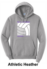 Load image into Gallery viewer, MCJO 2023 Volleyball Port &amp; Company® Core Fleece Pullover Hooded Sweatshirt