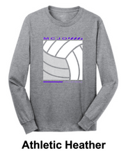 Load image into Gallery viewer, MCJO 2023 Volleyball Port &amp; Company® Long Sleeve Core Cotton Tee