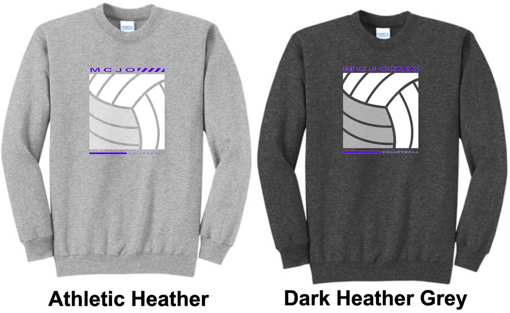 MCJO 2023 Volleyball Port & Company® Core Fleece Crewneck Sweatshirt