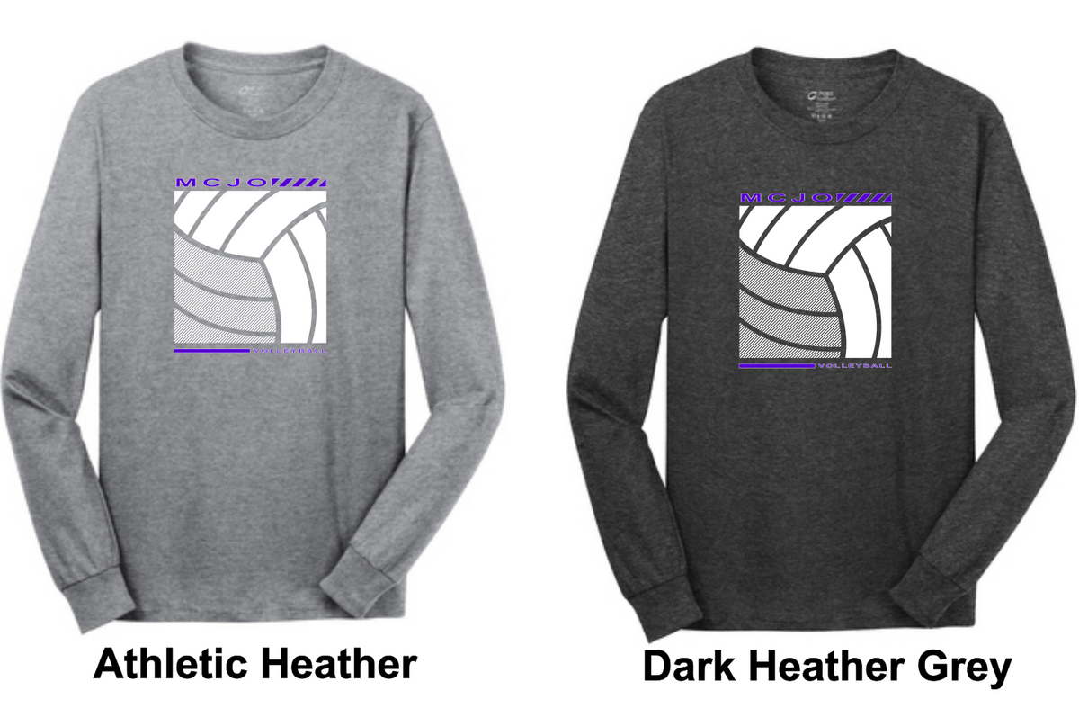 MCJO 2023 Volleyball Port & Company® Long Sleeve Core Cotton Tee