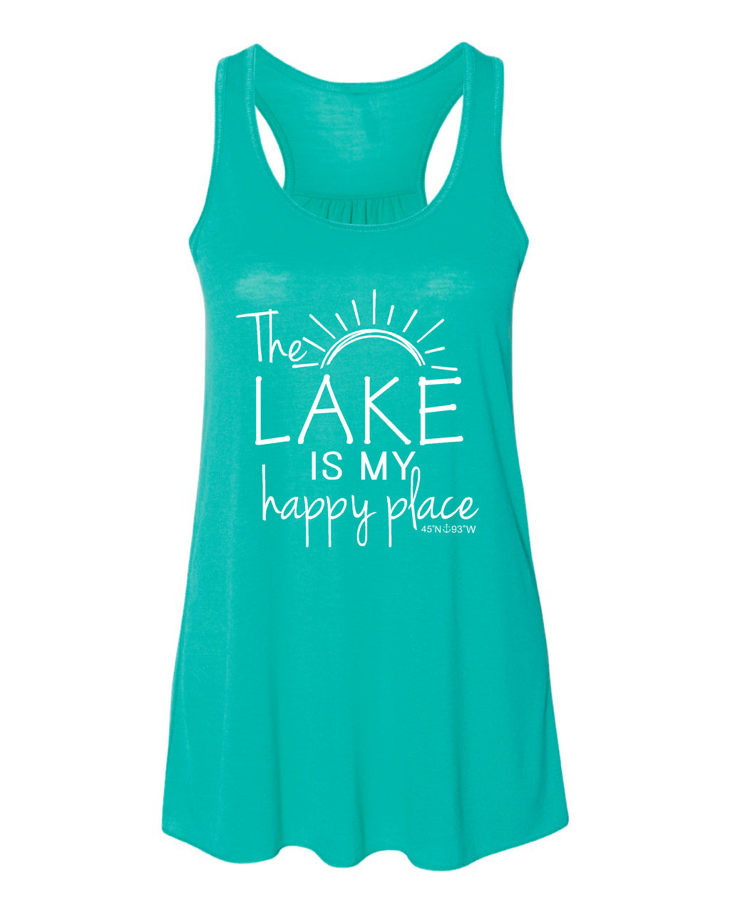Lake Sarah or Lake Shetek Bella Racerback Tanks- Multiple Colors! Happy Place