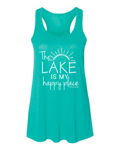Lake Sarah or Lake Shetek Bella Racerback Tanks- Multiple Colors! Happy Place