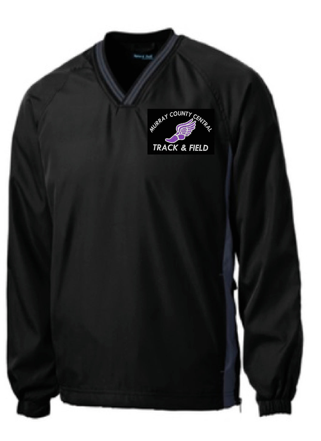 MCC TRACK & FIELD Sport-Tek® Tipped V-Neck Raglan Wind Shirt