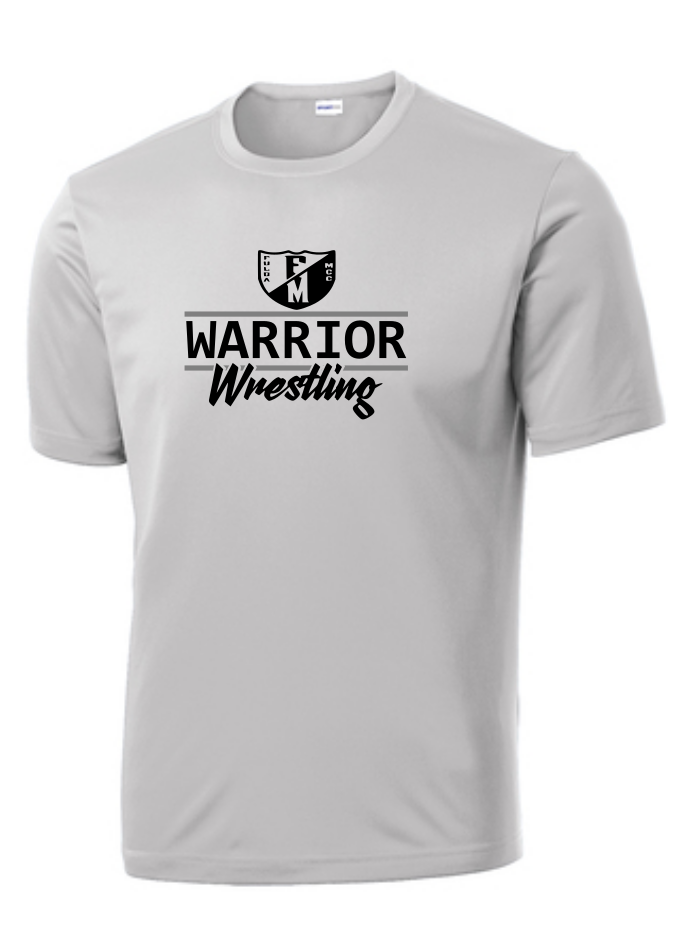 F/MCC Warrior Wrestling 2022 : SportTek Tshirt - Unisex- Option 2