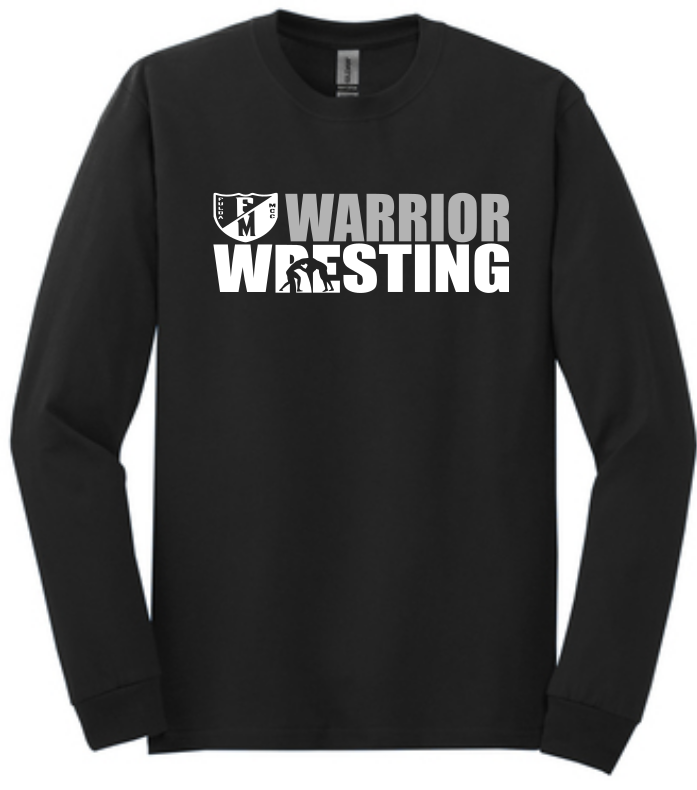 F/MCC Warrior Wrestling 2022 : Gildan Long Sleeve T-Shirt - Unisex - Option 1