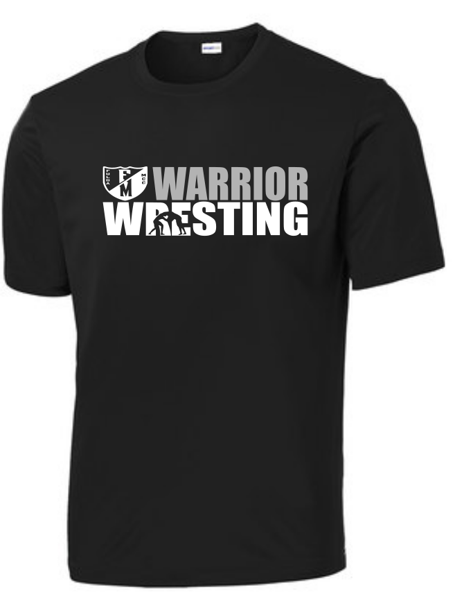 F/MCC Warrior Wrestling 2022 : SportTek Tshirt - Unisex- Option 1