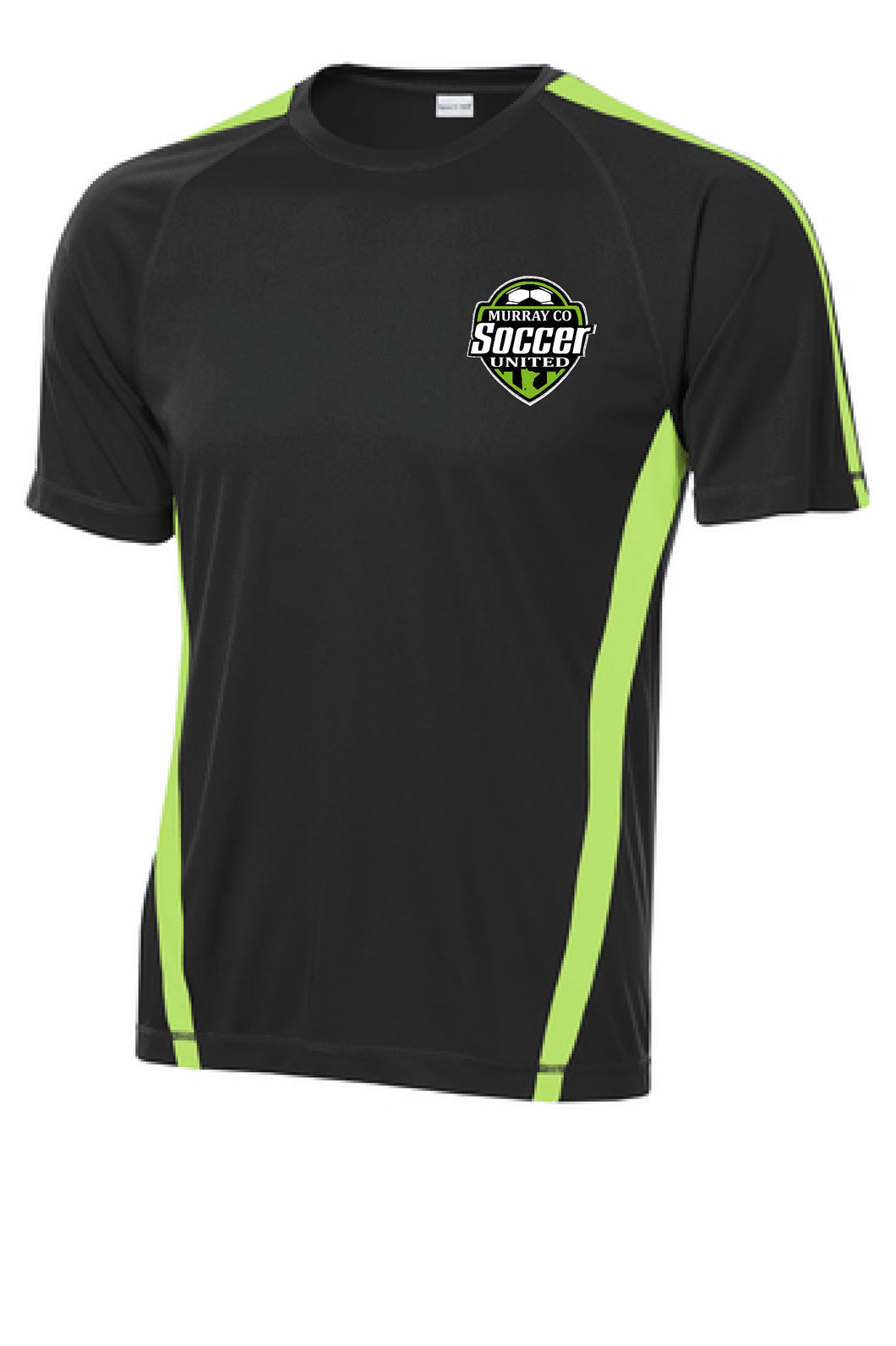 MURRAY COUNTY SOCCER UNITED ADULT BLACK COMPETITOR TEE