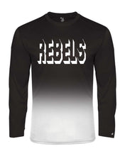 Load image into Gallery viewer, REBELS Badger - Youth Ombre Long Sleeve Shirt Black or Purple