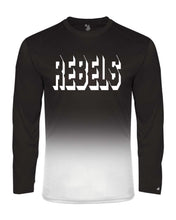 Load image into Gallery viewer, REBELS Badger - Adult Ombre Long Sleeve Shirt  Black or Purple