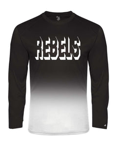 REBELS Badger - Adult Ombre Long Sleeve Shirt  Black or Purple
