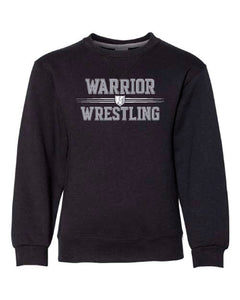 WARRIOR WRESTLING Russell Athletic - Dri Power Black or Oxford Crewneck Sweatshirt  Design 2