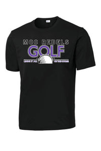MCC Rebels Golf SportTek Tshirt - BLACK