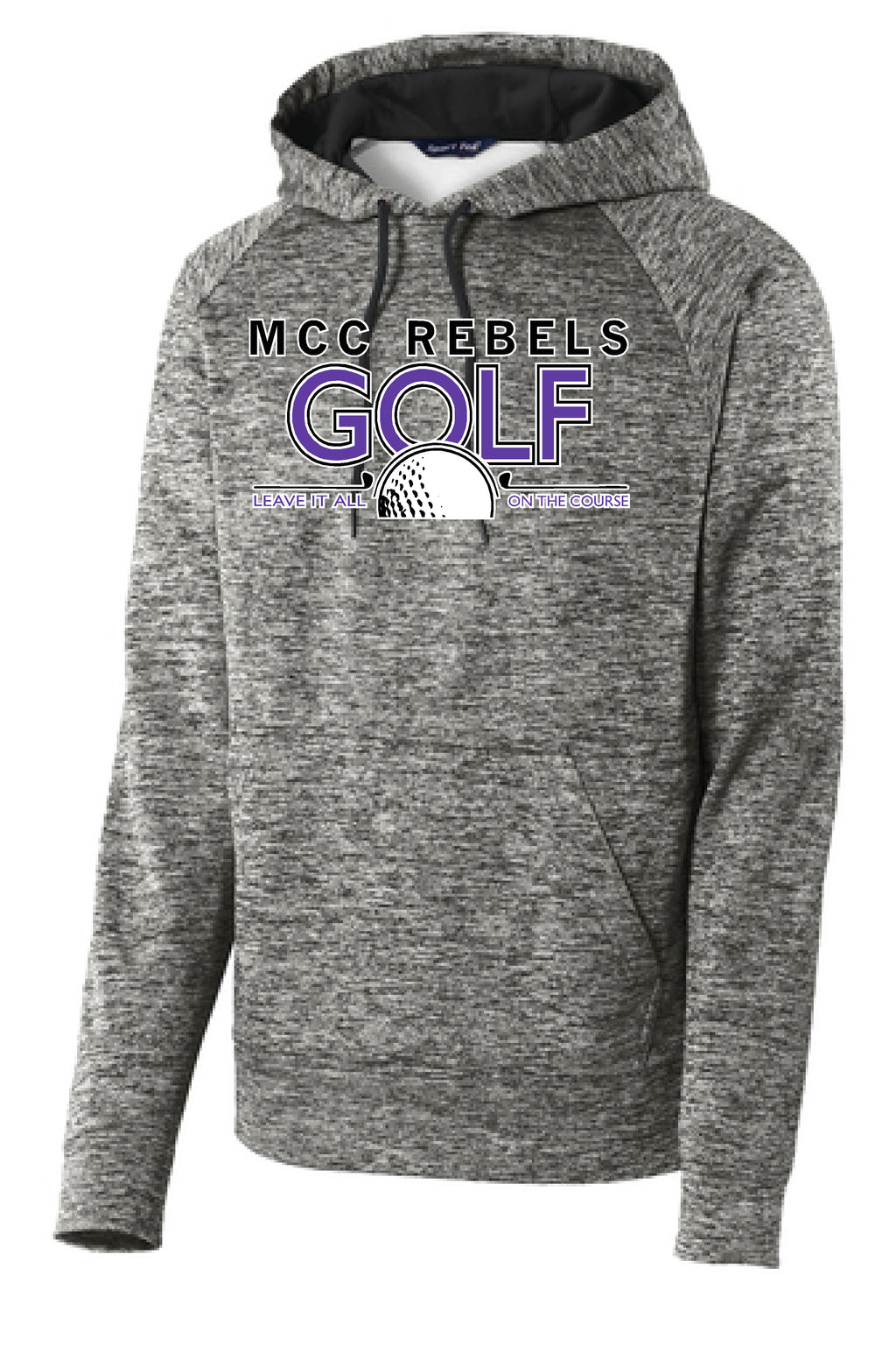 MCC Rebels Golf SportTek Electric Heather Sweatshirt - BLACK