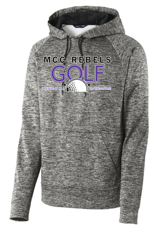 MCC Rebels Golf SportTek Electric Heather Sweatshirt - BLACK