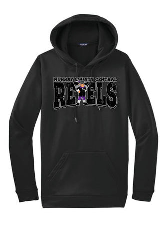 MCC Rebels Rudy Sport-Tek Hooded Sweatshirt - Black