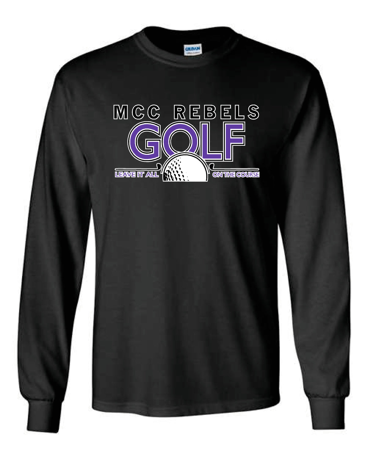 MCC Rebels Golf  Gildan Long Sleeve - Black